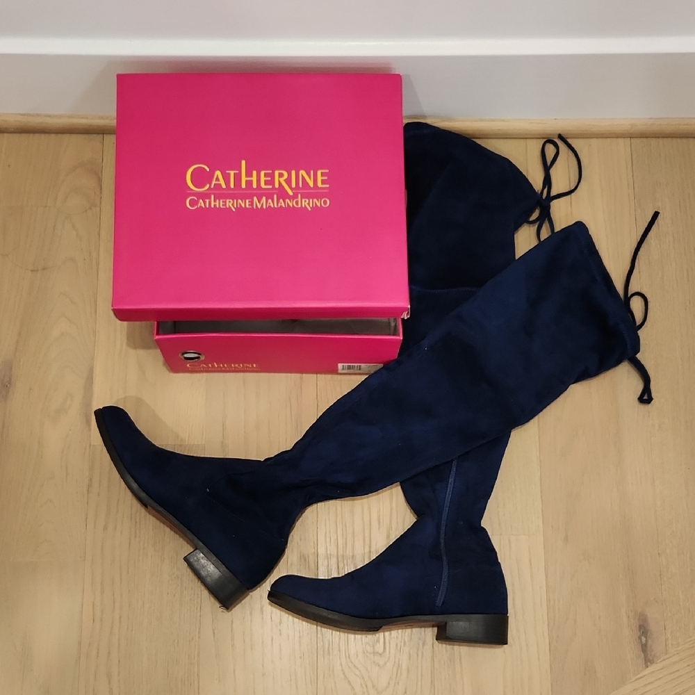 Catherine Malandrino Deep Blue Over-the-Knee Boots